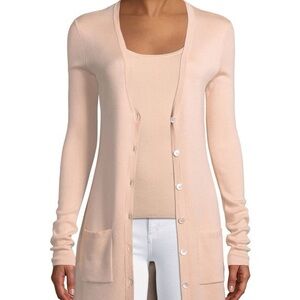 Michael Kors Cashmere Oversized Cardigan in Baby Pink Size Medium